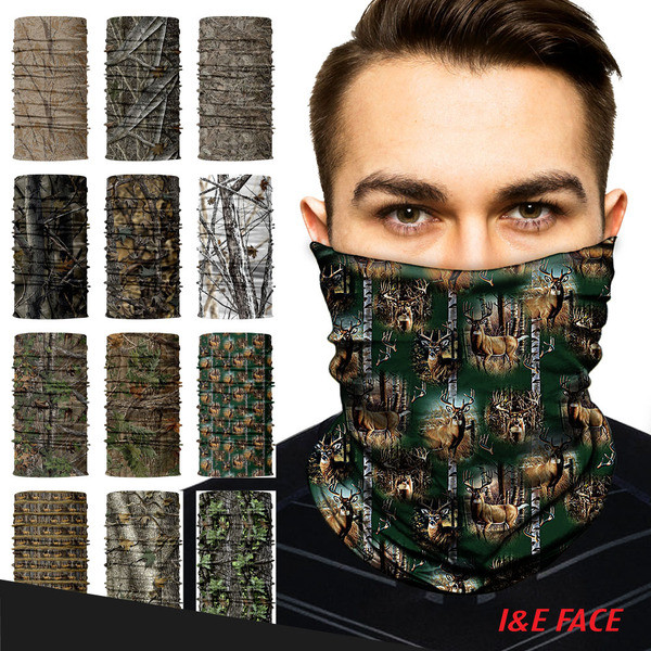 Terepszínű motorháztetős maszk férfiaknak különböző mintákkal