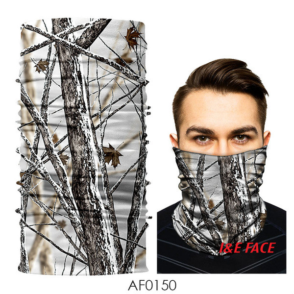 Terepszínű motorháztetős maszk férfiaknak különböző mintákkal