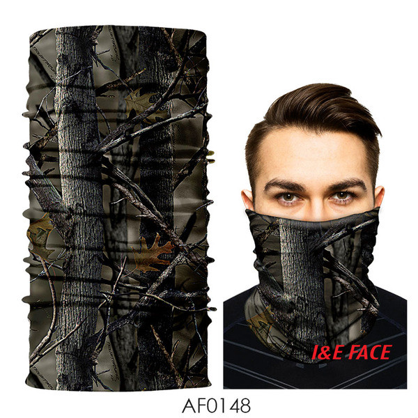 Terepszínű motorháztetős maszk férfiaknak különböző mintákkal