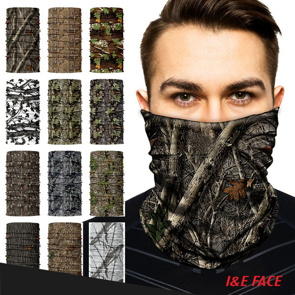 Varrat nélküli férfi sál vagy motorháztető terepszínű alkalmazásokkal - véd a naptól és más külső hatásoktól