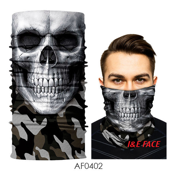 Új modell zökkenőmentes férfi sál és maszk egyben, koponya-alkalmazásokkal