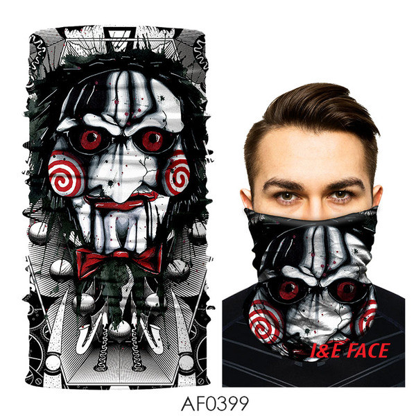 Új modell zökkenőmentes férfi sál és maszk egyben, koponya-alkalmazásokkal