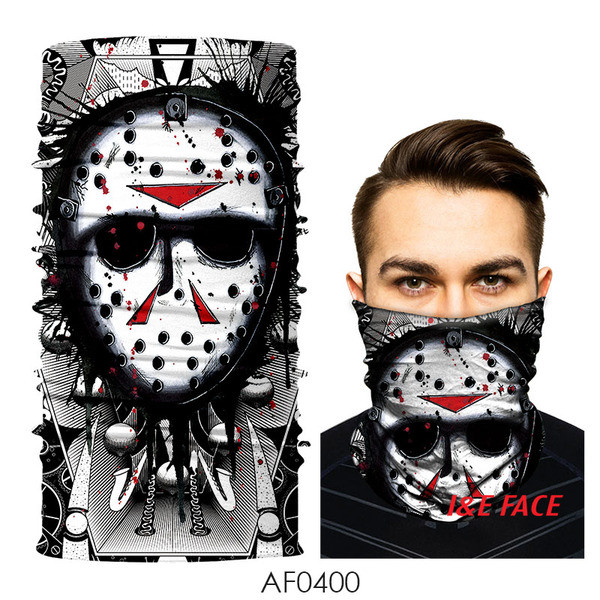 Új modell zökkenőmentes férfi sál és maszk egyben, koponya-alkalmazásokkal