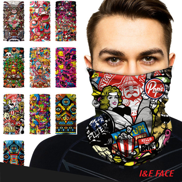 Arcra alkalmas, színes férfi sál