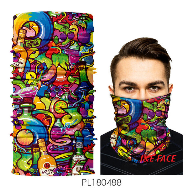 Arcra alkalmas, színes férfi sál