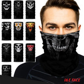 Fekete férfi sál és maszk egyben, légáteresztő anyagból, többféle alkalmazással