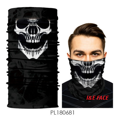 Fekete férfi sál és maszk egyben, légáteresztő anyagból, többféle alkalmazással