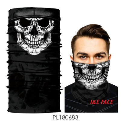 Fekete férfi sál és maszk egyben, légáteresztő anyagból, többféle alkalmazással