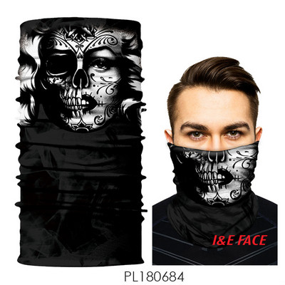 Fekete férfi sál és maszk egyben, légáteresztő anyagból, többféle alkalmazással