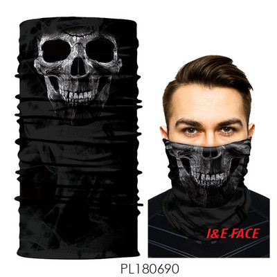 Fekete férfi sál és maszk egyben, légáteresztő anyagból, többféle alkalmazással