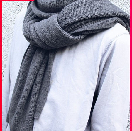 Modern férfi sál-két modell