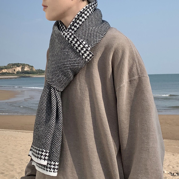 Férfi gyapjú sál télre