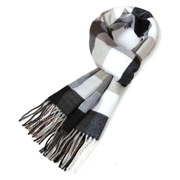 Kockás férfi sál rojtokkal több színben