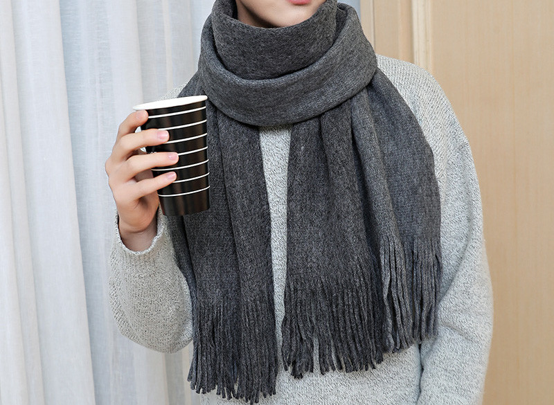 Ανδρικό χειμερινό κασκόλ με κρόσσια - δύο μοντέλα