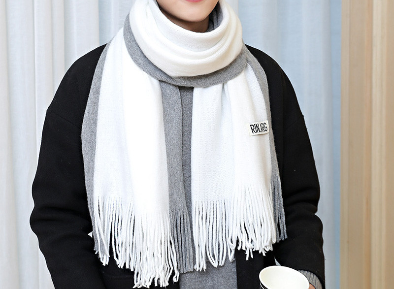 Ανδρικό χειμερινό κασκόλ με κρόσσια - δύο μοντέλα