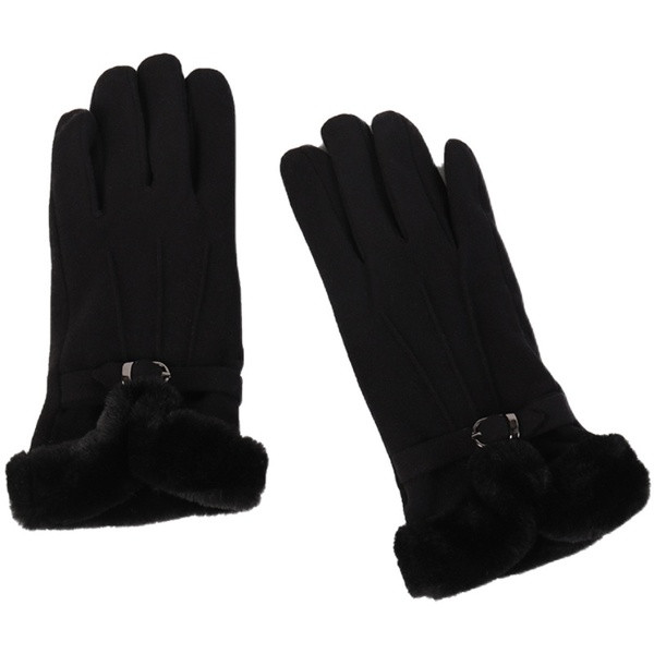 Női kesztyű meleg béléssel és csattal