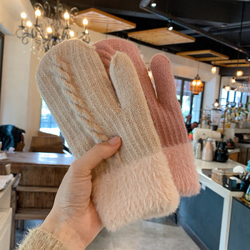 Дамски зимни ръкавици с пух
