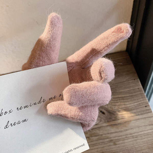 Női téli kesztyű-tiszta modell