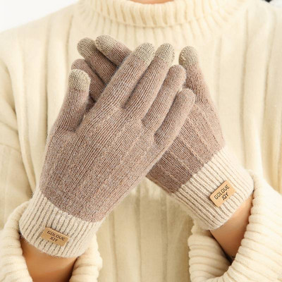 Warm women`s winter gloves