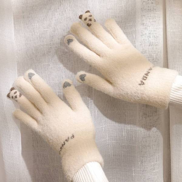 Vastag női téli kesztyű