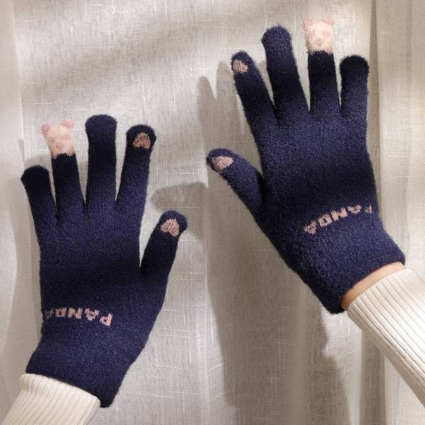 Vastag női téli kesztyű