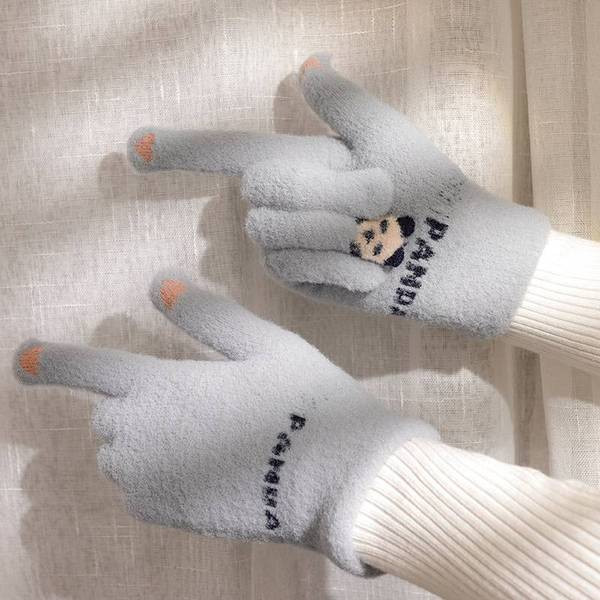 Vastag női téli kesztyű