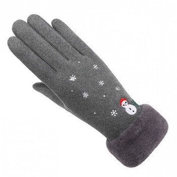 Зимни дамски ръкавици с пух и бродерия - няколко модела