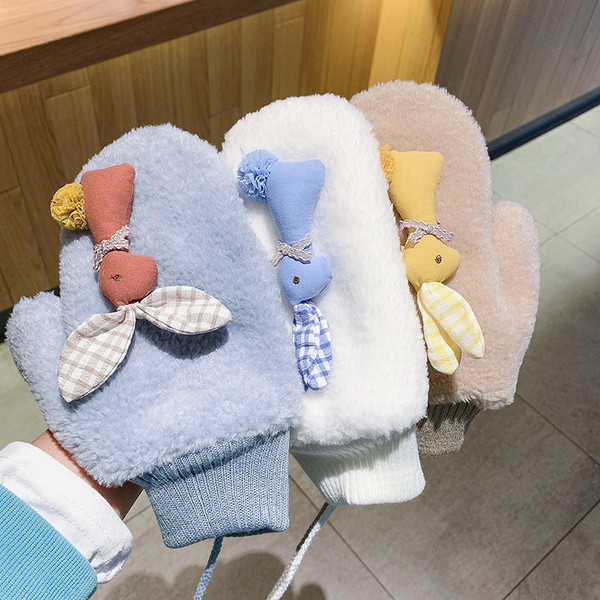 Női pehelykesztyű 3D elemekkel