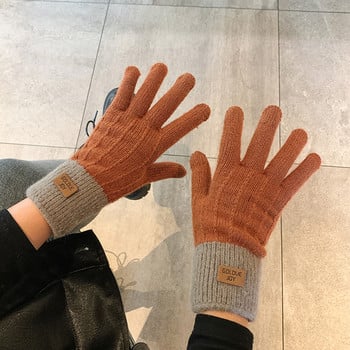 Γυναικεία μάλλινα γάντια με έμβλημα