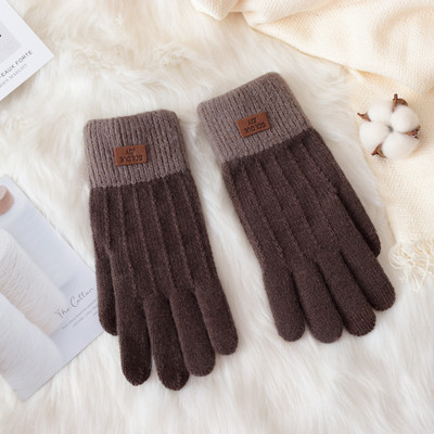 Γυναικεία χειμερινά γάντια με έμβλημα