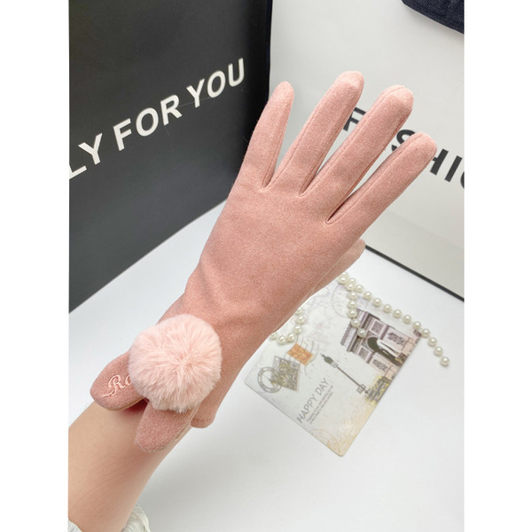 Puha női kesztyű 3D pehely elemmel