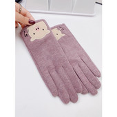 Meleg női kesztyű mintával