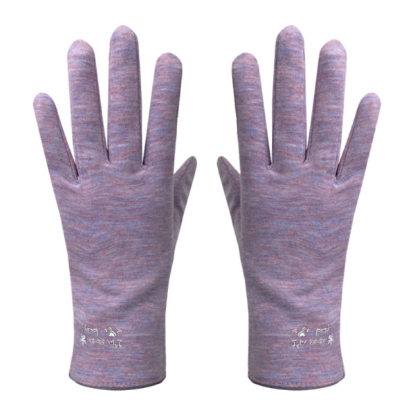 Női kesztyű hímzett felirattal