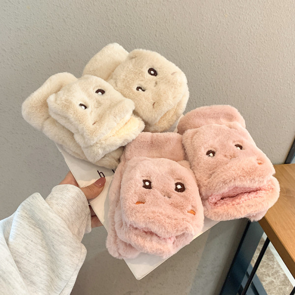 Női pehelykesztyű hímzéssel