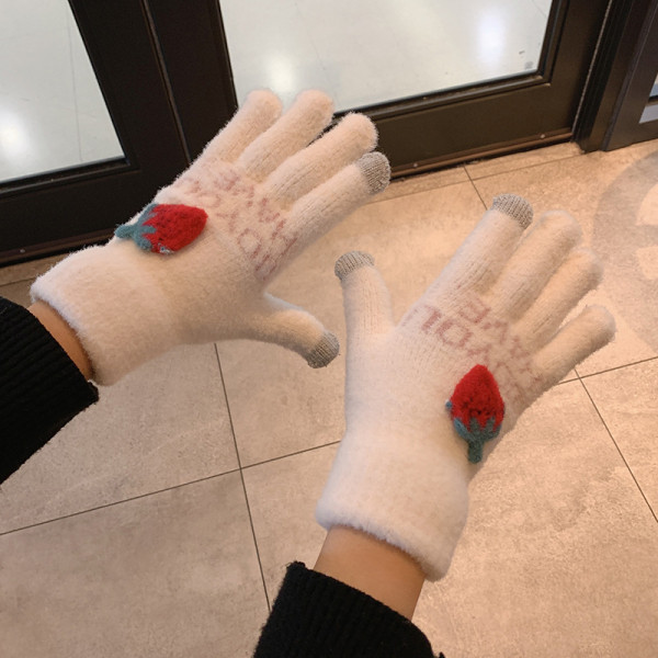 Női kesztyű új modellje felirattal és 3D elemekkel