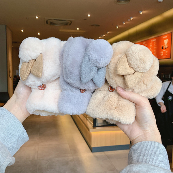 Női pehelykesztyű gombbal és 3D elemekkel