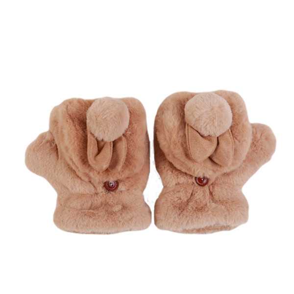 Női pehelykesztyű gombbal és 3D elemekkel