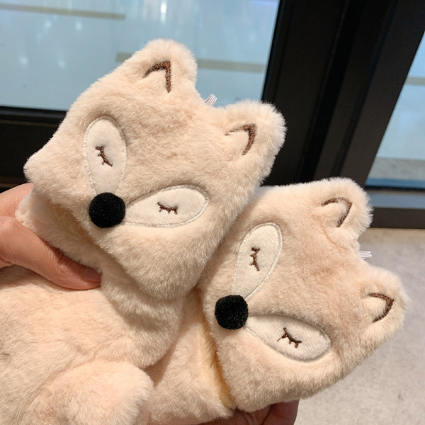 Női pehelykesztyű 3D elemekkel és hímzéssel