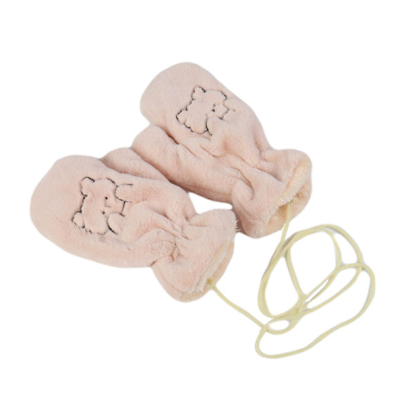 Női pehelykesztyű hímzéssel és nyakkendővel