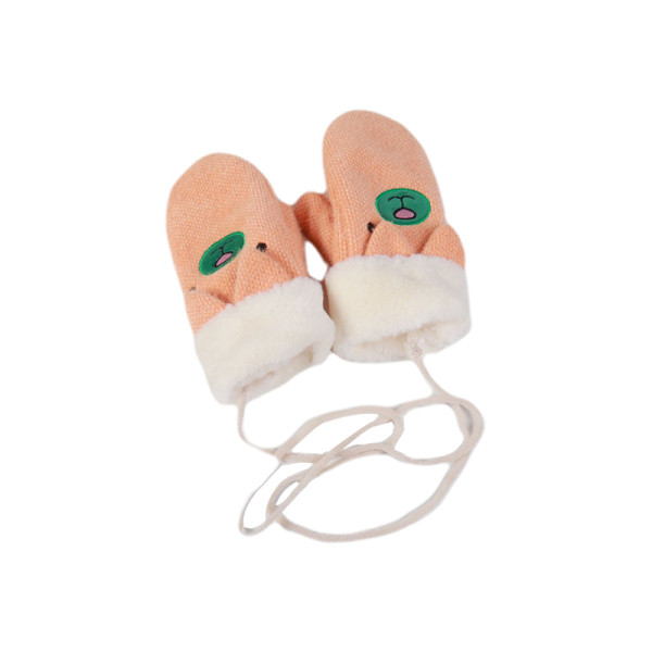 Női téli kesztyű hímzéssel és 3D elemmel