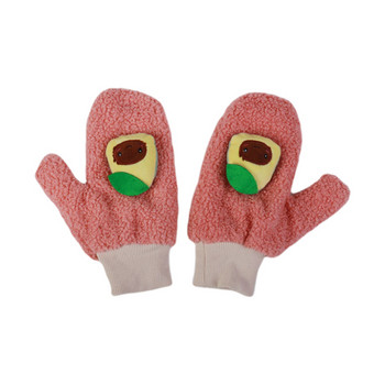Пухени дамски ръкавици с 3D елемент
