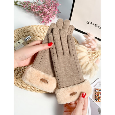 Női gyapjú kesztyű pehelyes