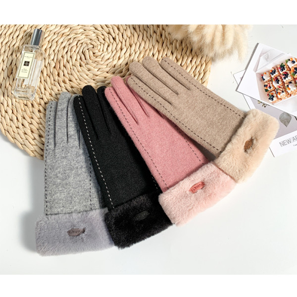 Női gyapjú kesztyű pehelyes