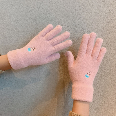 Női alkalmi kesztyű hímzéssel