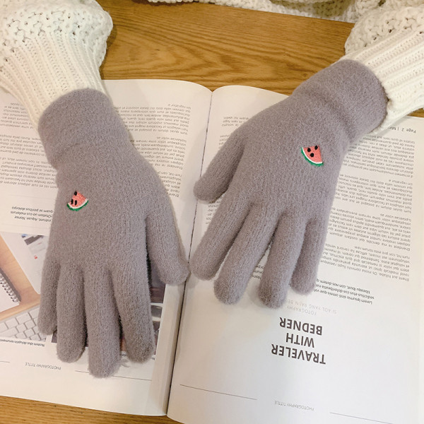 Női alkalmi kesztyű hímzéssel