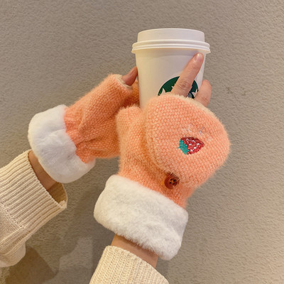 Γυναικεία γάντια κομμένα μοτίβο με κέντημα