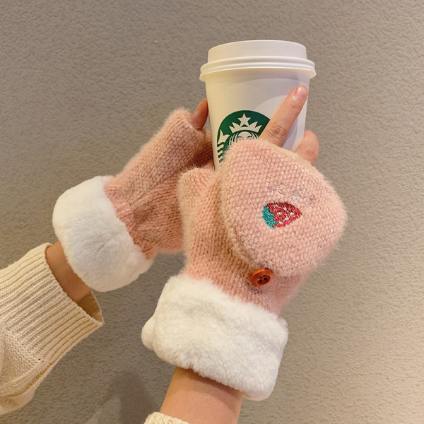 Γυναικεία γάντια κομμένα μοτίβο με κέντημα