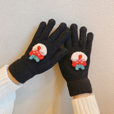 Női téli kesztyű 3D elemmel