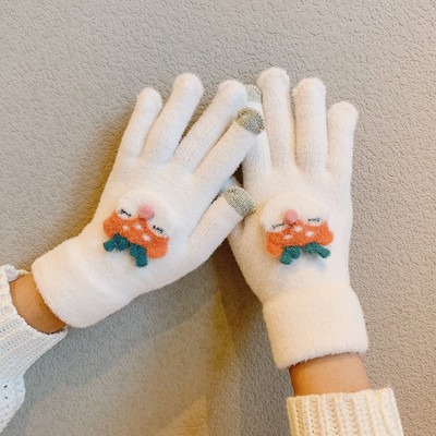 Női téli kesztyű 3D elemmel