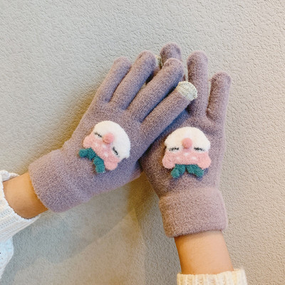 Női téli kesztyű 3D elemmel